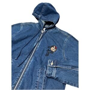 Castle Sports Ohio State Buckeyes Hooded Denim Jacket Size Medium